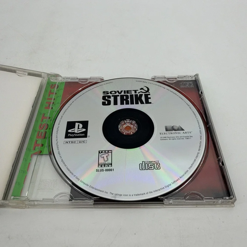 Electronic Arts Soviet Strike PS1 Greatest Hits Disc & Case Manual